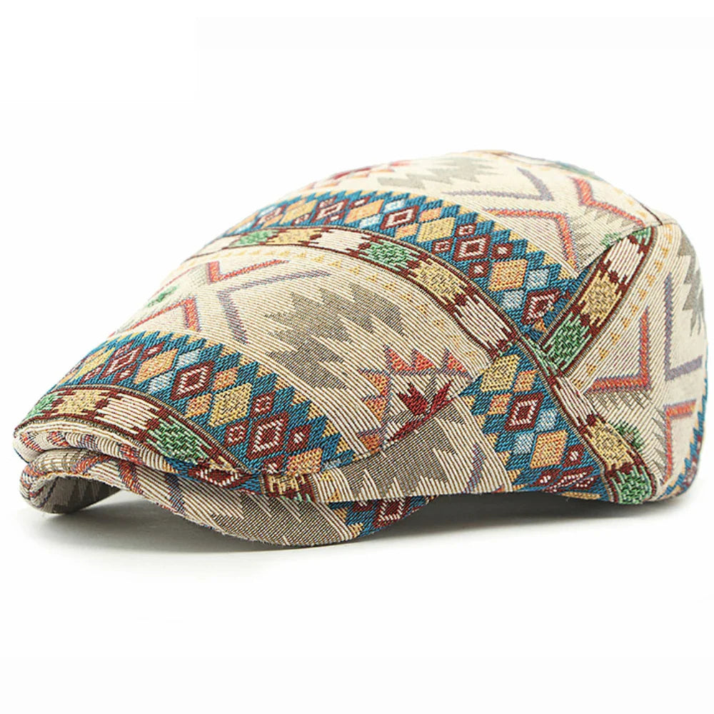 Chepstow Boho Flat Cap - Classic Flat Cap With Bohemian Twist For Versatile Casual Styling