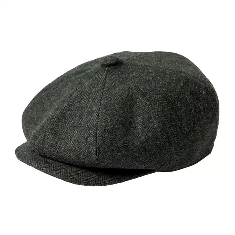 Chester Classic Wool Newsboy Cap – Vintage Winter Gatsby Hat