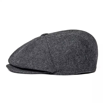 Chester Classic Wool Newsboy Cap – Vintage Winter Gatsby Hat
