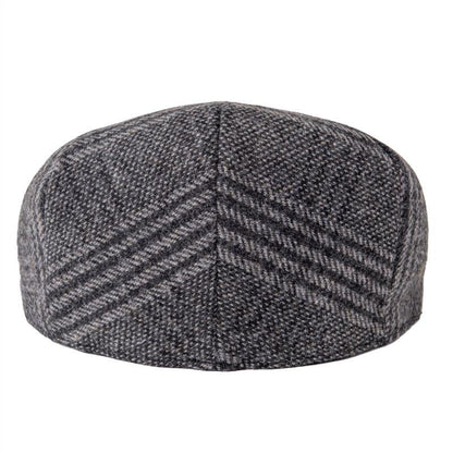 Chester Wool Flat Cap – Classic Patterned Warm Hat