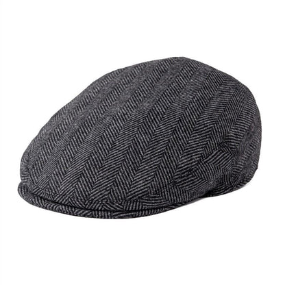 Chester Wool Flat Cap – Classic Patterned Warm Hat