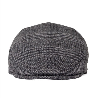 Chester Wool Flat Cap – Classic Patterned Warm Hat