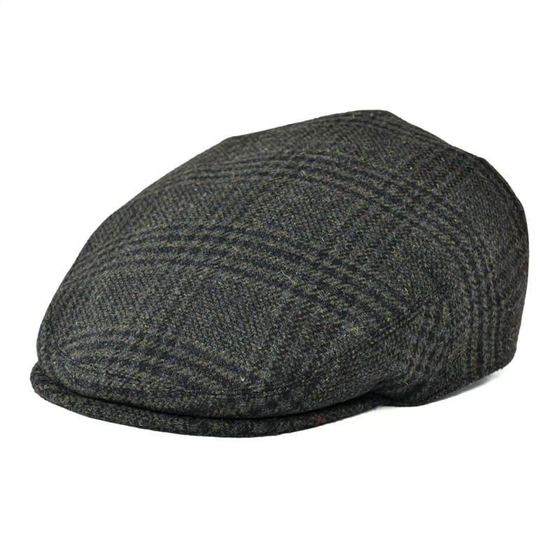 Chester Wool Flat Cap – Classic Patterned Warm Hat