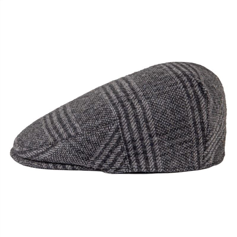 Chester Wool Flat Cap – Classic Patterned Warm Hat