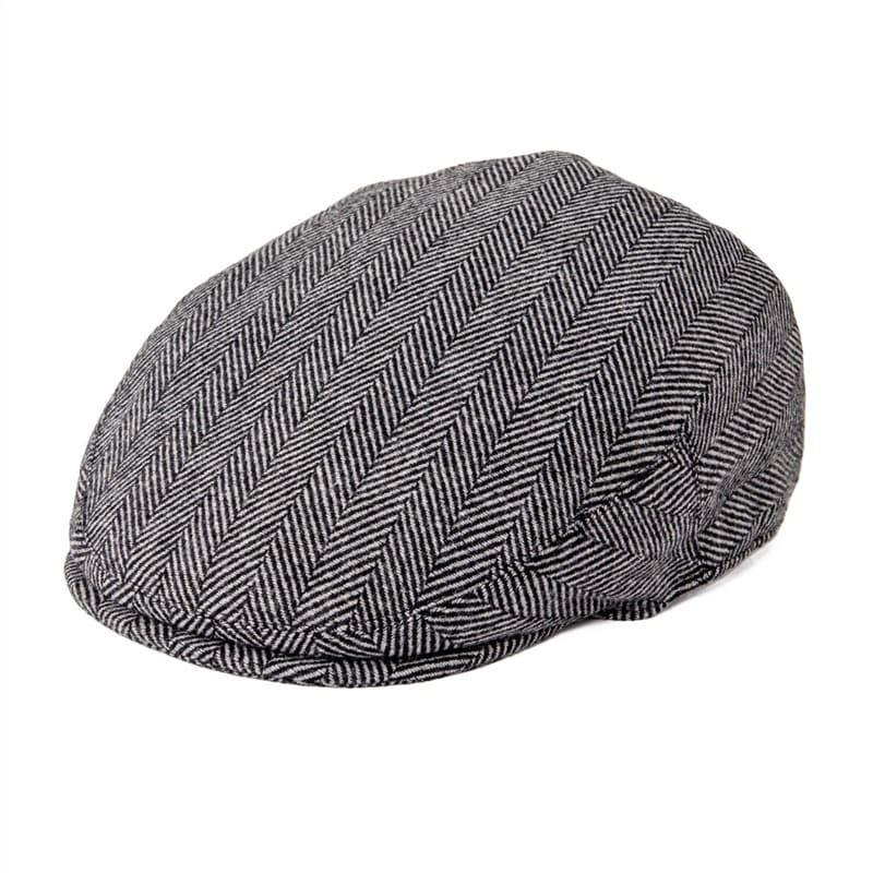 Chester Wool Flat Cap – Classic Patterned Warm Hat