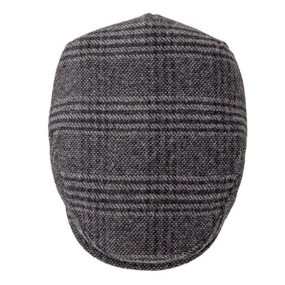 Chester Wool Flat Cap – Classic Patterned Warm Hat