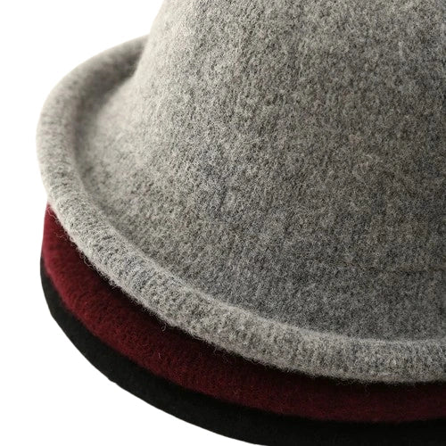 Chirac Wool Bowler Hat Warm Wool Blend Everyday Classic Style Accessory