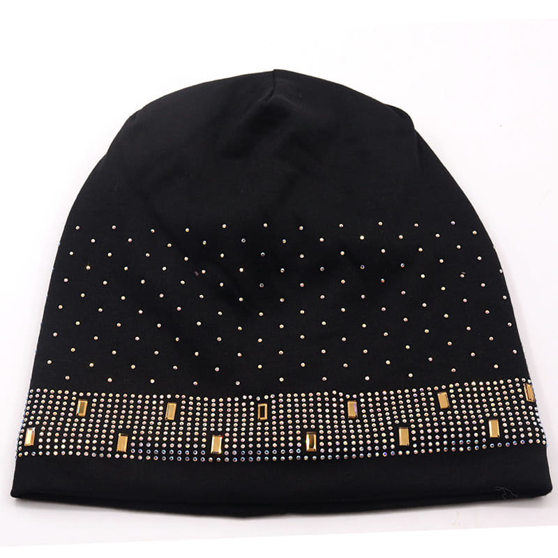 Chloe Rhinestones Cotton Beanie - Urban Caps
