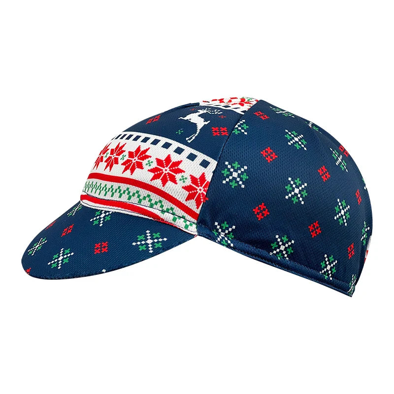 Christmas Day Cycling Cap Warm Acrylic Winter Headwear For Under Helmet Comfort