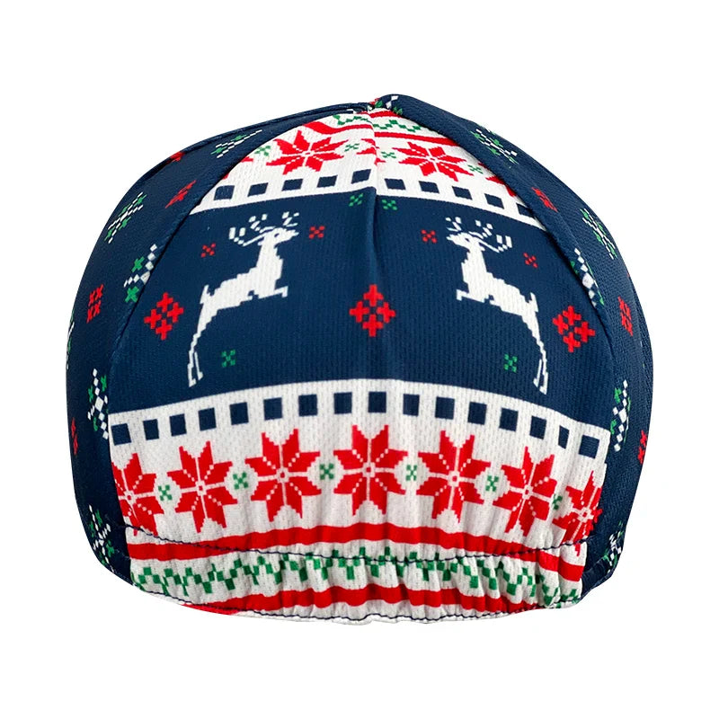 Christmas Day Cycling Cap Warm Acrylic Winter Headwear For Under Helmet Comfort