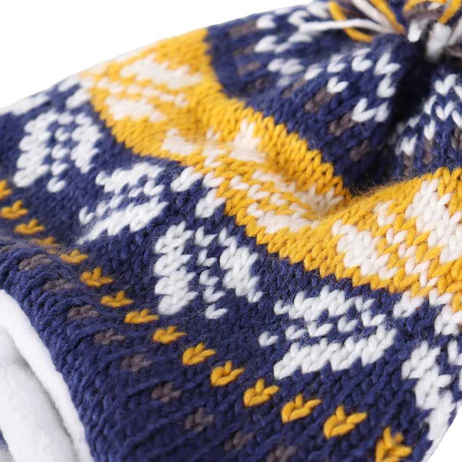 Kids Christmas Winter Earflaps Pom Beanie - Urban Caps