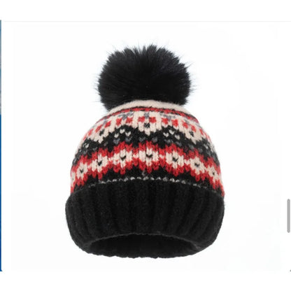 Winter Christmas Knitted Beanie With Pom - Urban Caps