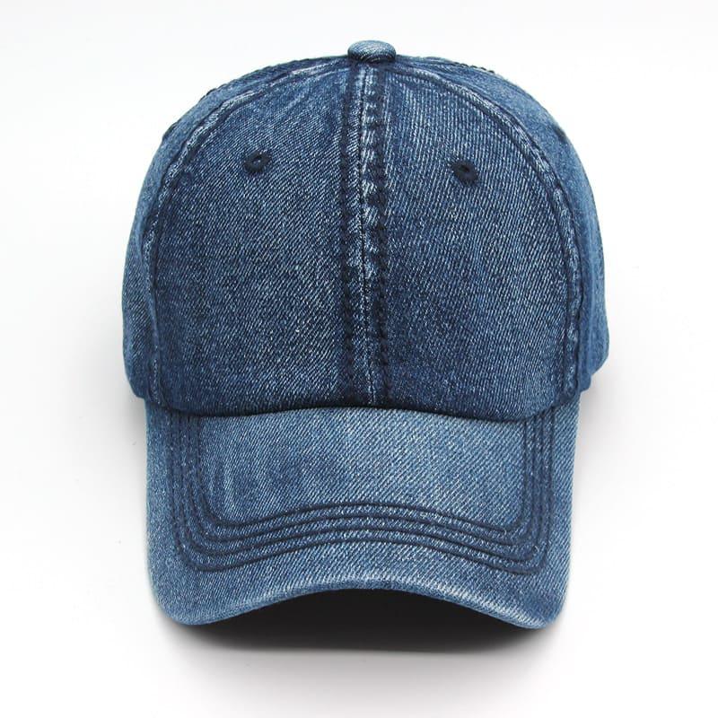 Classic Denim Baseball Cap – Washed Cotton Adjustable Everyday Hat
