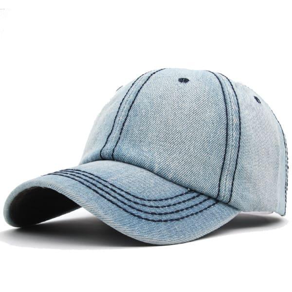 Classic Denim Baseball Cap – Washed Cotton Adjustable Everyday Hat