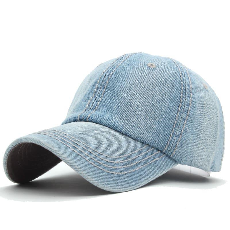 Classic Denim Baseball Cap – Washed Cotton Adjustable Everyday Hat