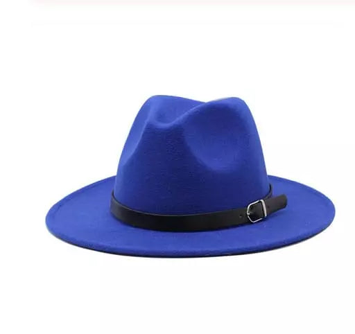 Classic Felt Fedora Hat – Wide Brim Formal Fashion Hat