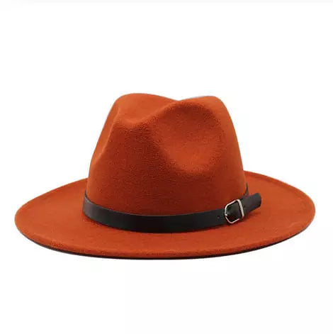 Classic Felt Fedora Hat – Wide Brim Formal Fashion Hat