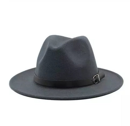 Classic Felt Fedora Hat – Wide Brim Formal Fashion Hat