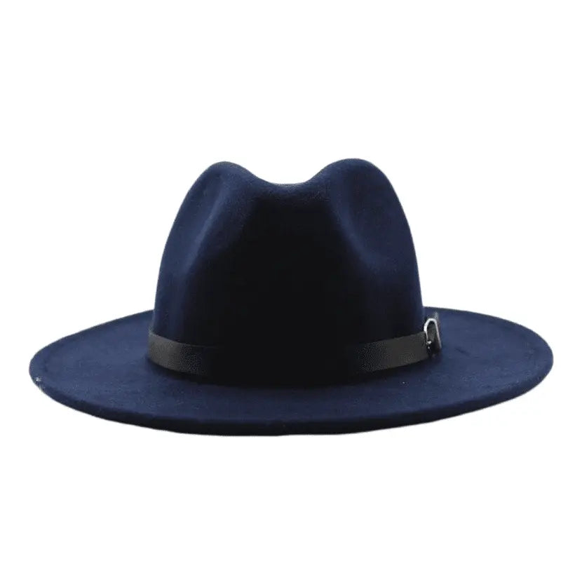 Classic Felt Fedora Hat – Wide Brim Formal Fashion Hat