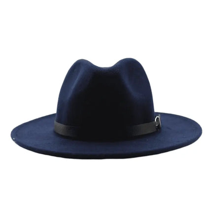 Classic Felt Fedora Hat – Wide Brim Formal Fashion Hat