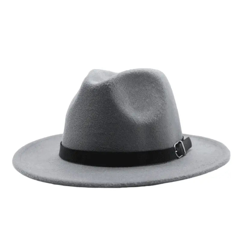 Classic Felt Fedora Hat – Wide Brim Formal Fashion Hat