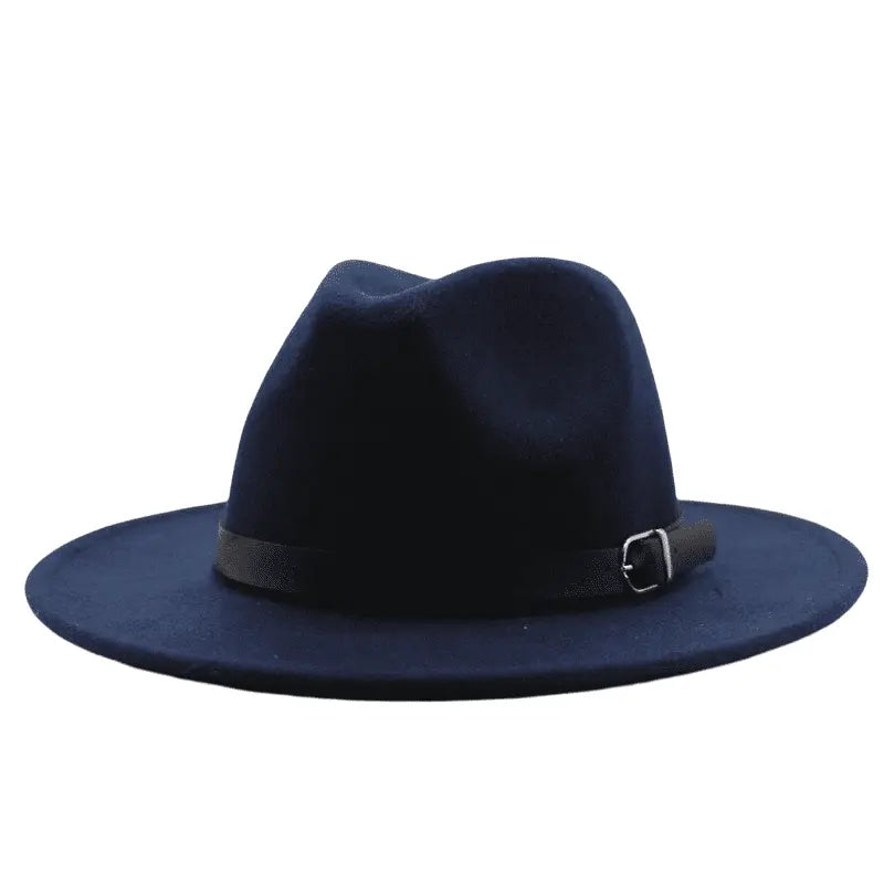 Classic Felt Fedora Hat – Wide Brim Formal Fashion Hat