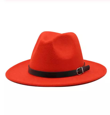 Classic Felt Fedora Hat – Wide Brim Formal Fashion Hat