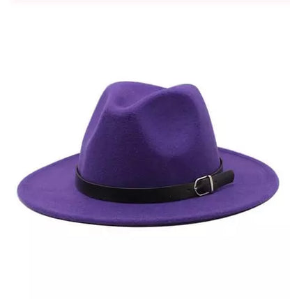 Classic Felt Fedora Hat – Wide Brim Formal Fashion Hat