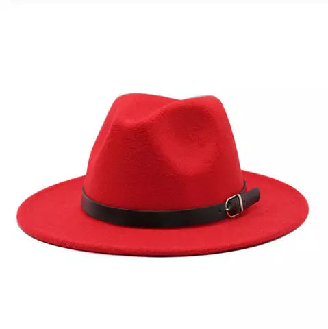 Classic Felt Fedora Hat – Wide Brim Formal Fashion Hat