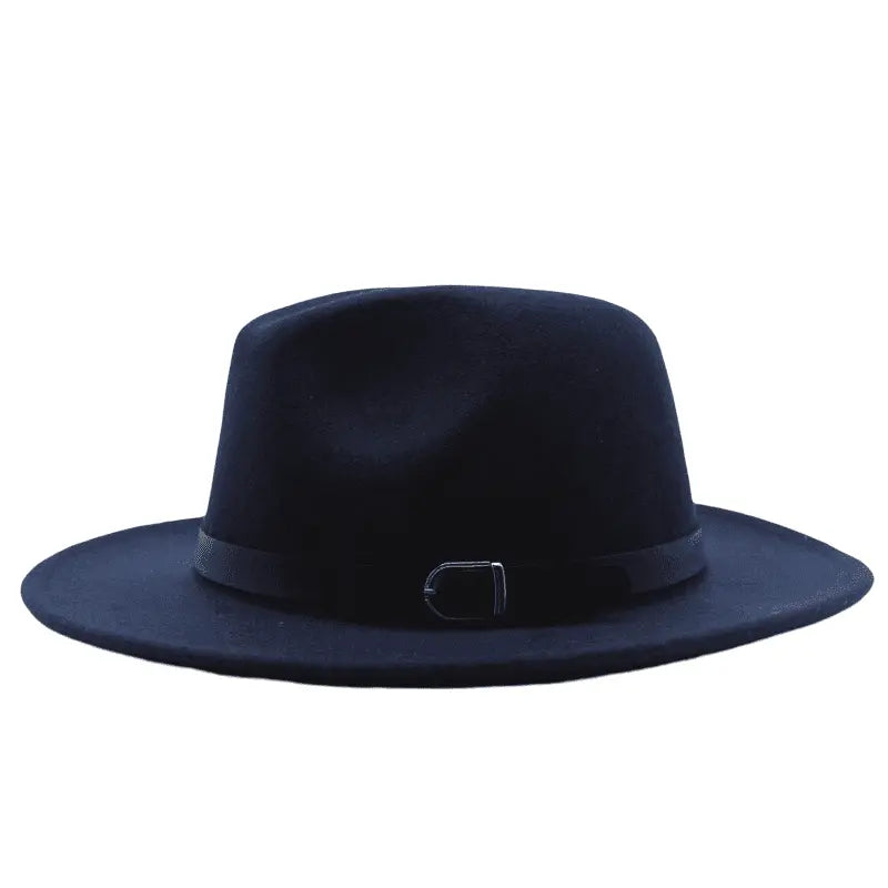 Classic Felt Fedora Hat – Wide Brim Formal Fashion Hat