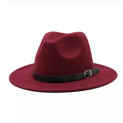 Classic Felt Fedora Hat – Wide Brim Formal Fashion Hat