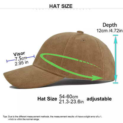 Urban Caps Classic Suede Baseball Cap – Adjustable Vegan Suede Hat
