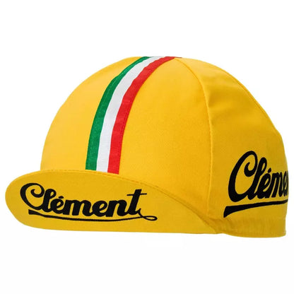 Clement Retro Yellow Cycling Cap Acrylic Comfort Vintage Style For Riders