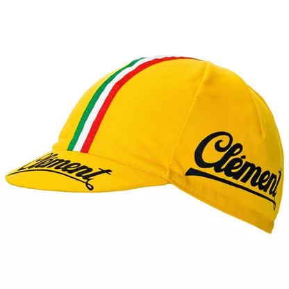 Clement Retro Yellow Cycling Cap Acrylic Comfort Vintage Style For Riders