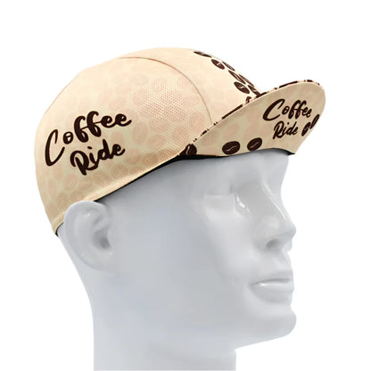 Coffee Ride Series Cycling Cap Lightweight Breathable Knit Coffee Beans Pattern