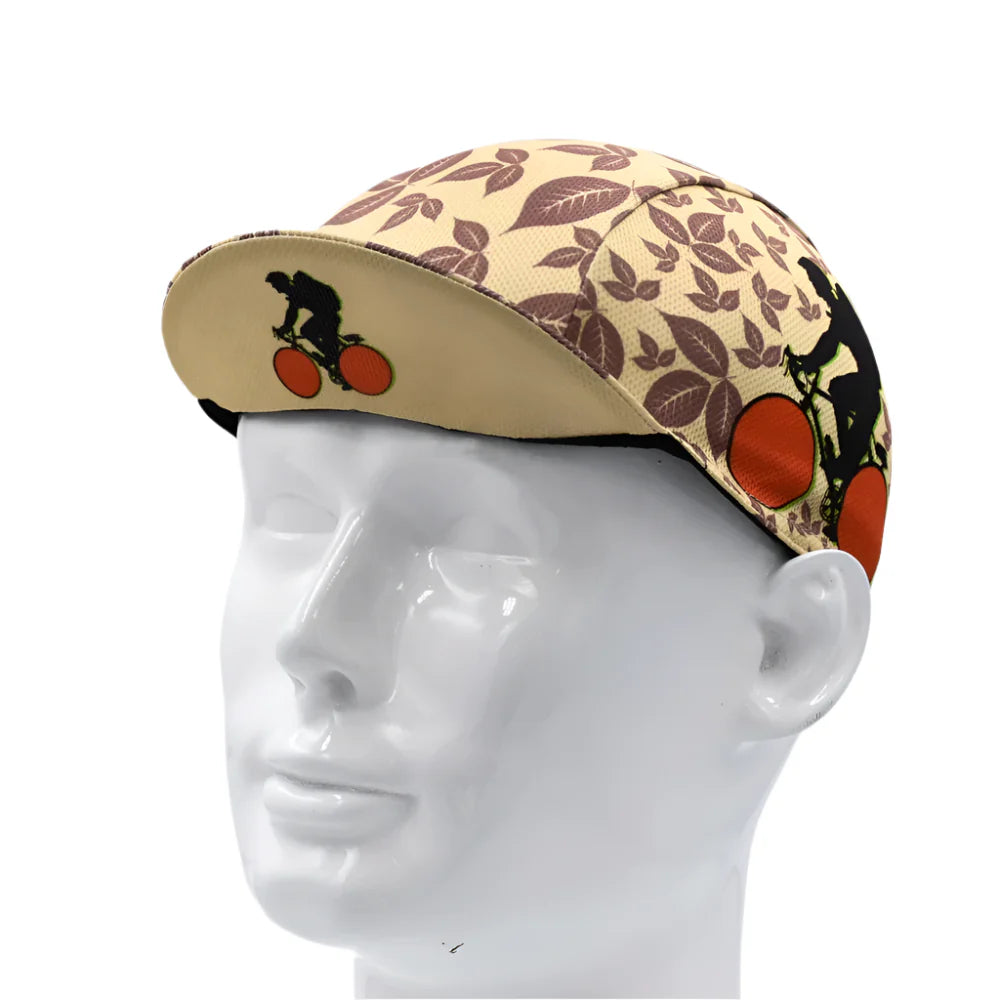 Coffee Ride Series Cycling Cap Lightweight Breathable Knit Coffee Beans Pattern
