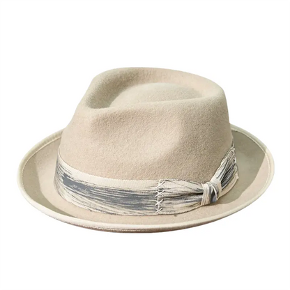 Collins Ribbon Wool Fedora Hat - Timeless Wool Fedora With Ribbon Accent For Style
