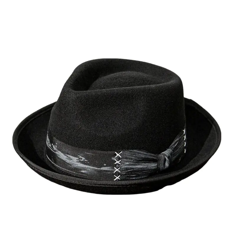 Collins Ribbon Wool Fedora Hat - Timeless Wool Fedora With Ribbon Accent For Style