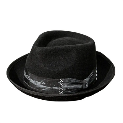 Collins Ribbon Wool Fedora Hat - Timeless Wool Fedora With Ribbon Accent For Style