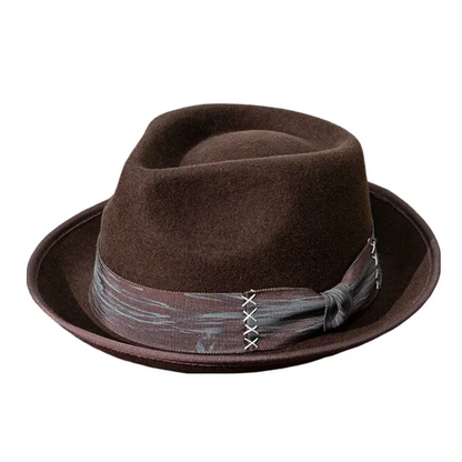 Collins Ribbon Wool Fedora Hat - Timeless Wool Fedora With Ribbon Accent For Style