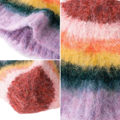 Colorful Gradient Furry Beanie - Urban Caps