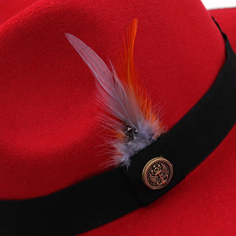 Coltrane Feather Fedora Hat - Classic Wool Fedora Hat With Feather Detailing For Style
