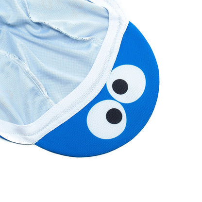 Cookie Monster Blue Cycling Cap One Size Soft Acrylic Knit For Riding