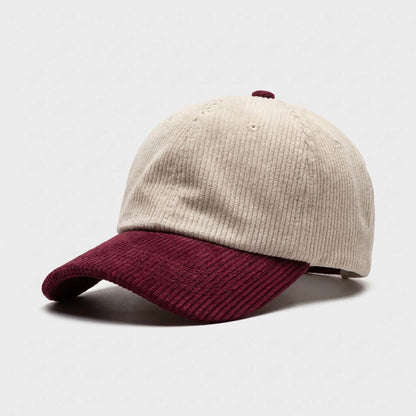Two-Tone Corduroy Cap Premium Style Modern Wardrobe - Urban Caps