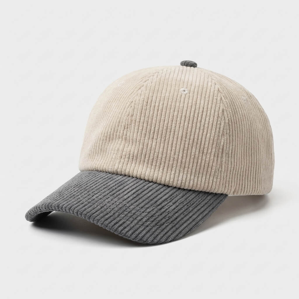 Two-Tone Corduroy Cap Premium Style Modern Wardrobe - Urban Caps