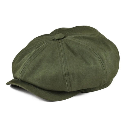 Covent Plain Cotton Newsboy Cap – Classic Vintage Peaky Style Hat