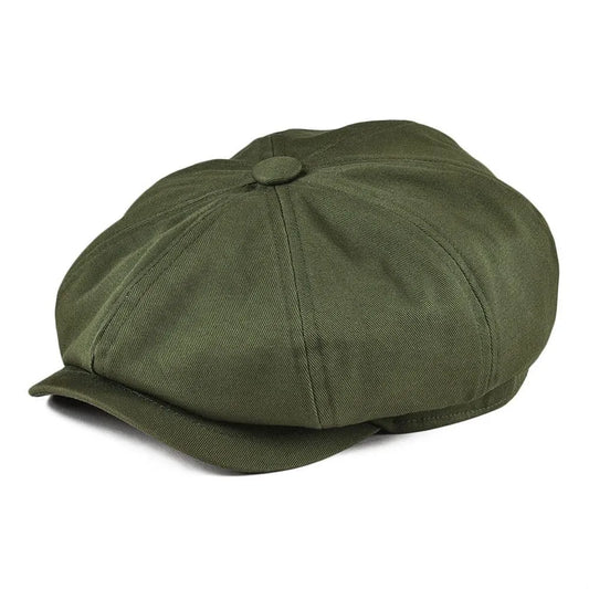 Covent Plain Cotton Newsboy Cap – Classic Vintage Peaky Style Hat