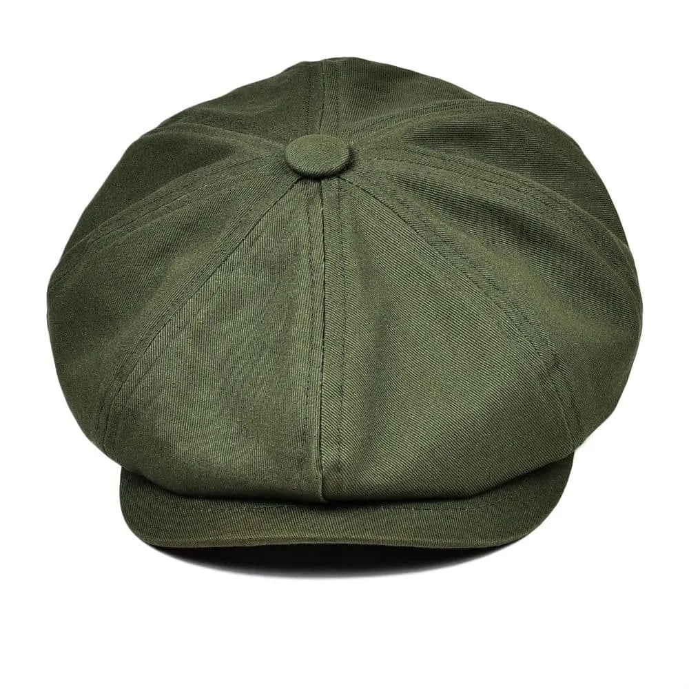 Covent Plain Cotton Newsboy Cap – Classic Vintage Peaky Style Hat