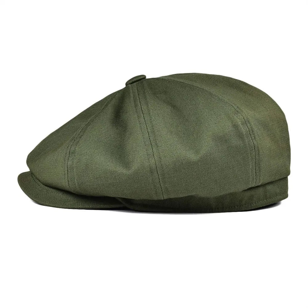 Covent Plain Cotton Newsboy Cap – Classic Vintage Peaky Style Hat