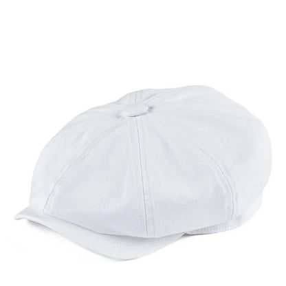 Covent Plain Cotton Newsboy Cap – Classic Vintage Peaky Style Hat